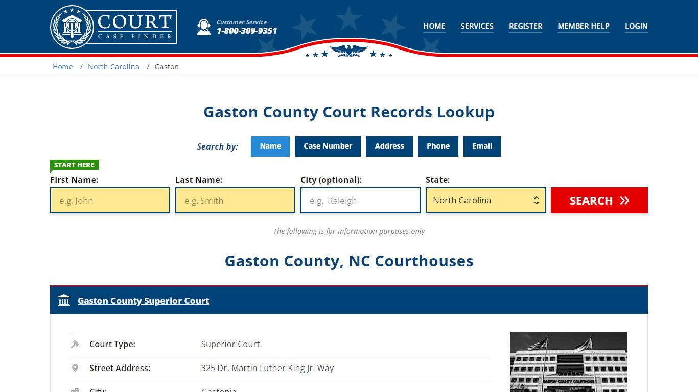 Gaston County Court Records | NC Case Lookup